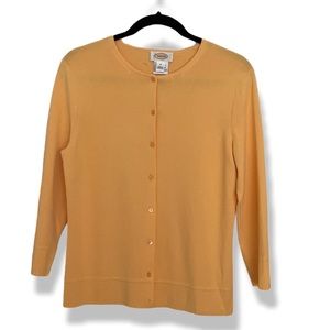 NWT Talbots yellow button cardigan